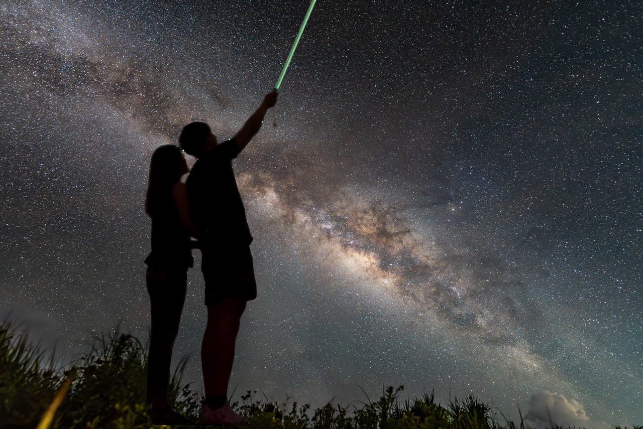 流れ星の丘ツアー：レーザーポインターと天の川